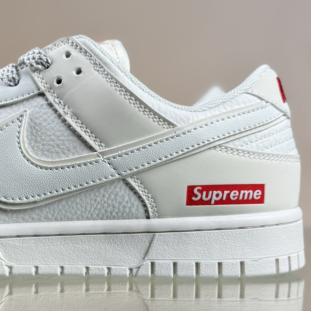 Nike SB Dunk Low Supreme联名 米白小红勾 周年高端定制 低帮休闲板鞋 CS1688-109