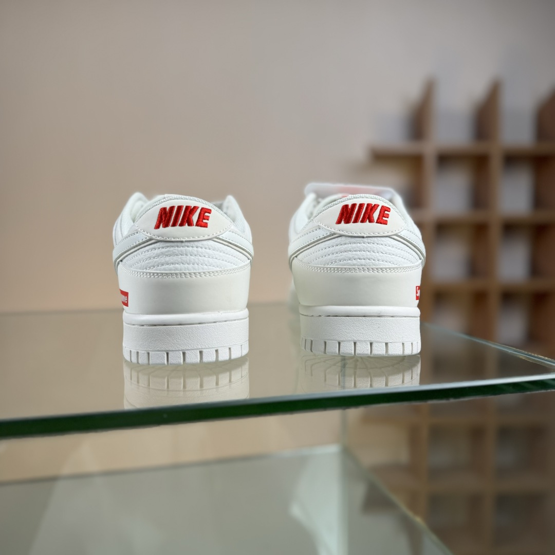 Nike SB Dunk Low Supreme联名 米白小红勾 周年高端定制 低帮休闲板鞋 CS1688-109