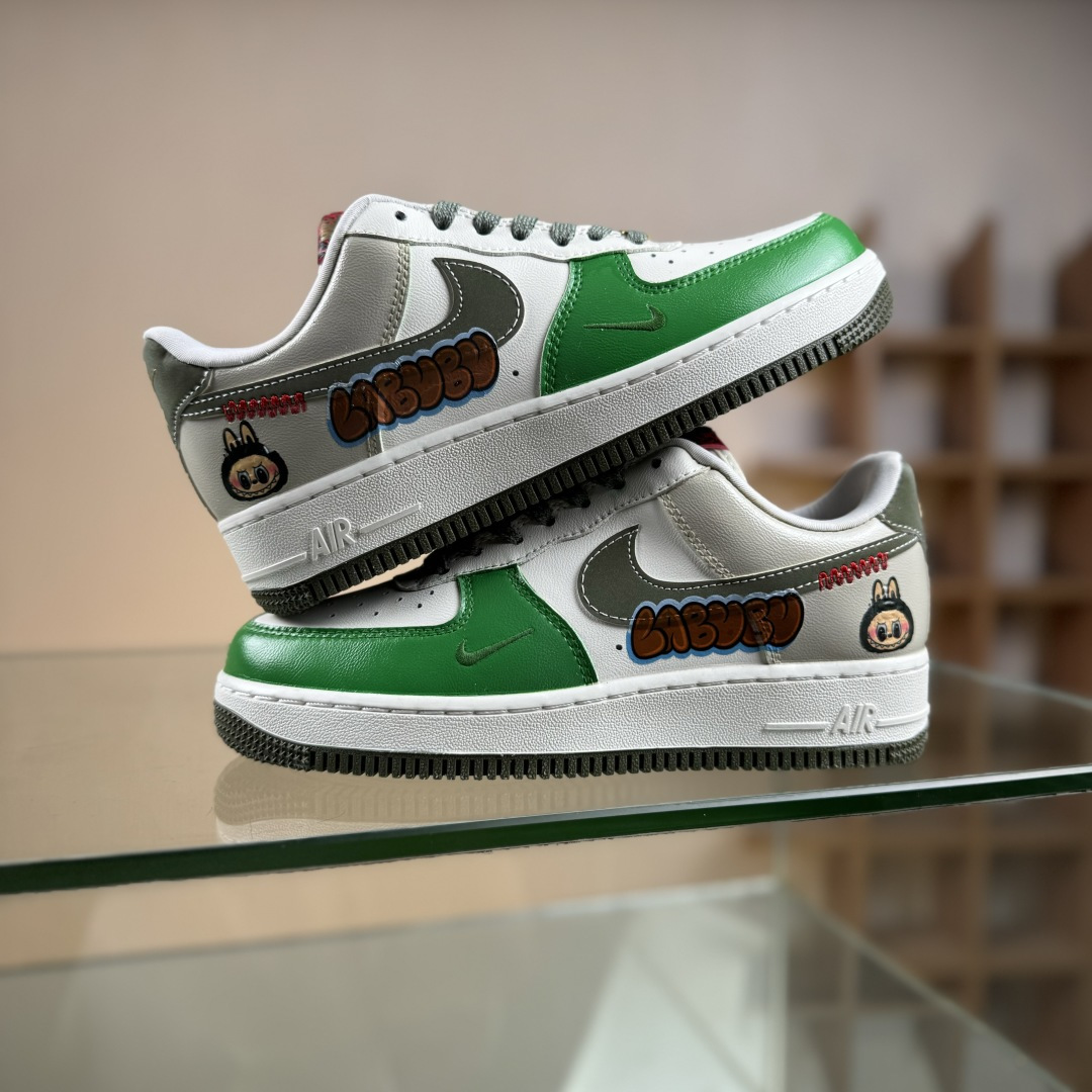 定制球鞋纯手工绘画Nike Air Force 1 空军一号 手绘 涂鸦 拉布布 潮流 耐磨 低帮 板鞋 FV5979-130