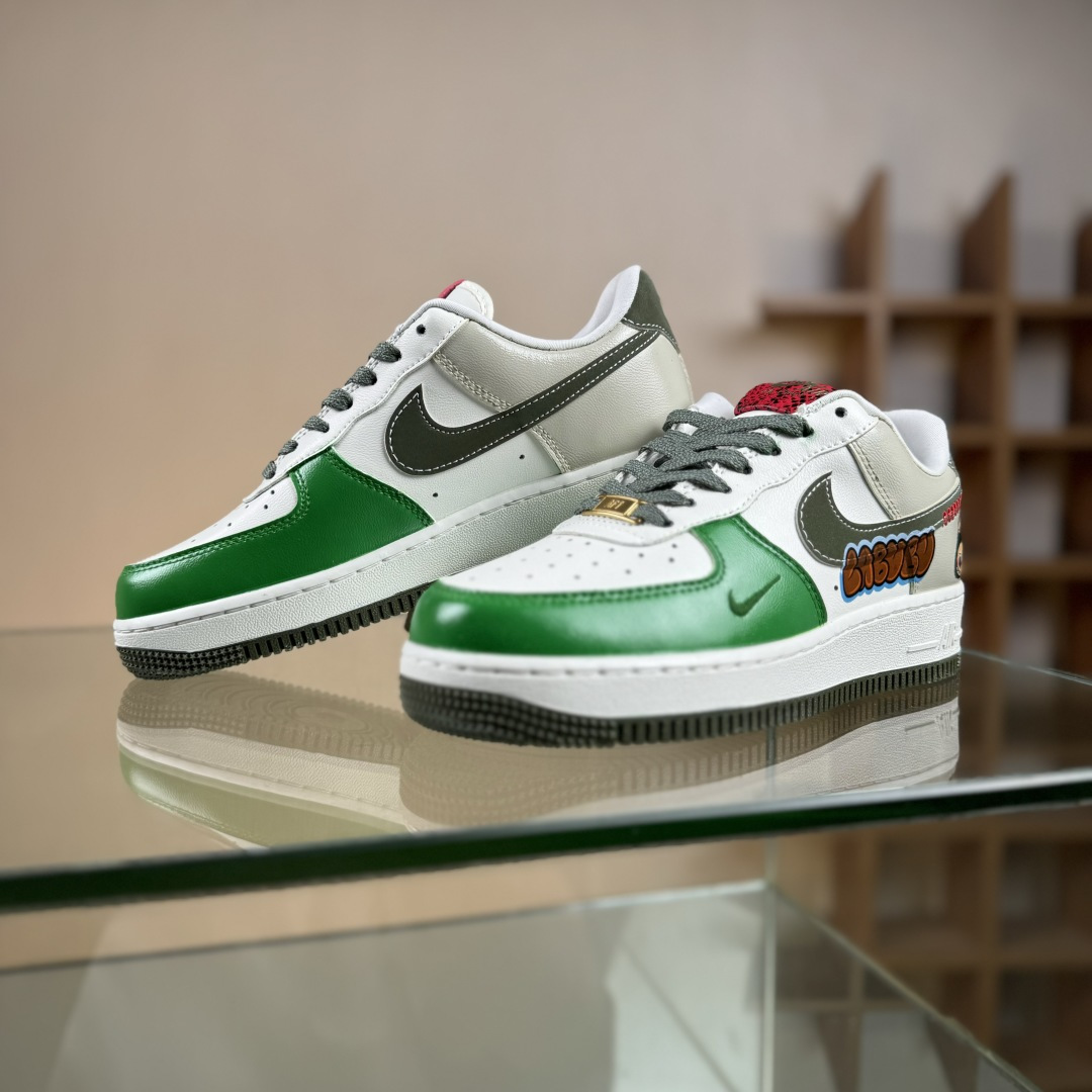 定制球鞋纯手工绘画Nike Air Force 1 空军一号 手绘 涂鸦 拉布布 潮流 耐磨 低帮 板鞋 FV5979-130