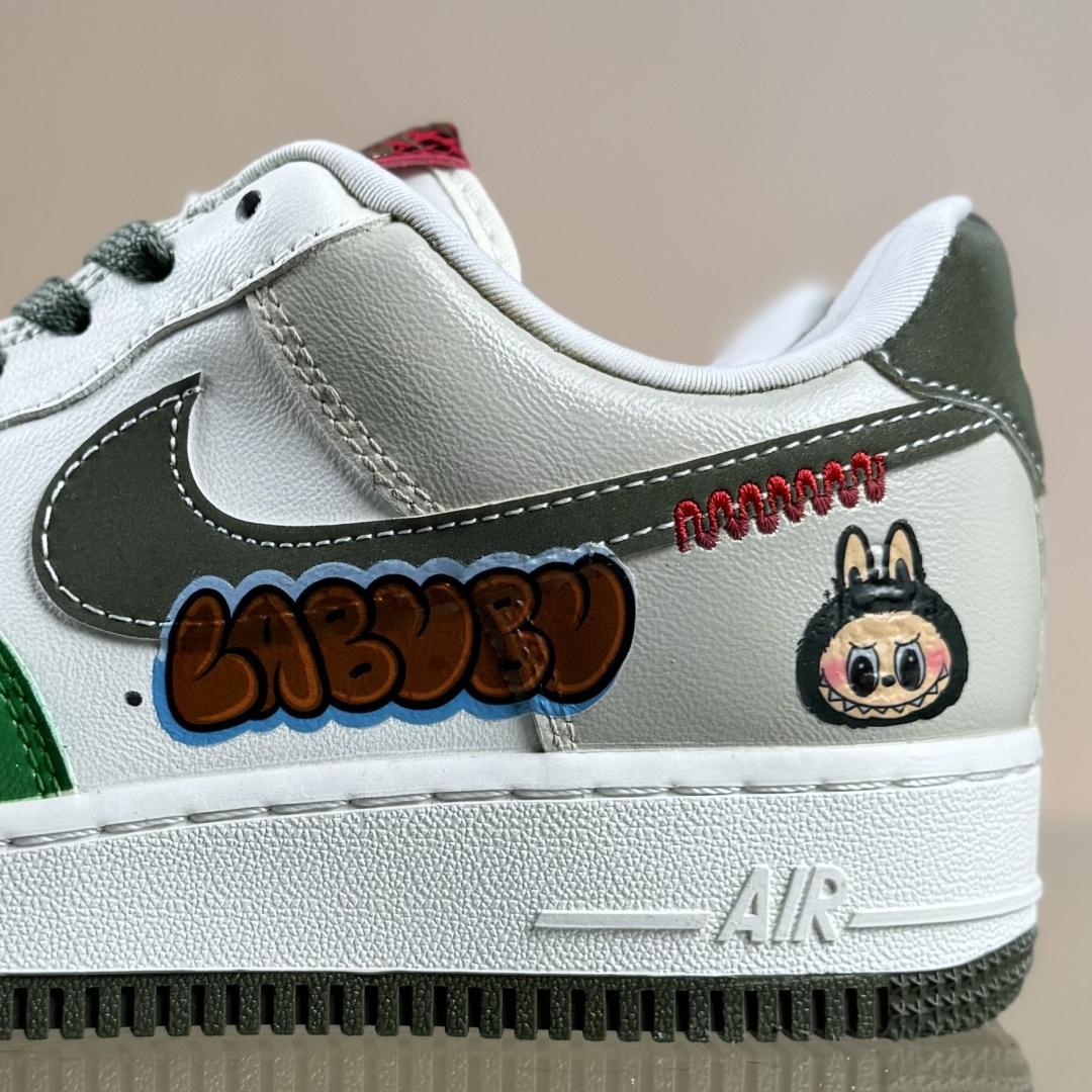 定制球鞋纯手工绘画Nike Air Force 1 空军一号 手绘 涂鸦 拉布布 潮流 耐磨 低帮 板鞋 FV5979-130