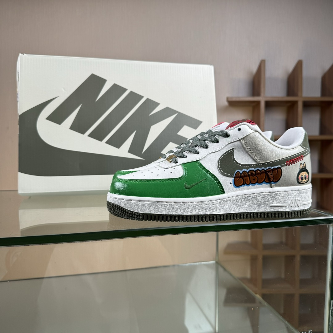 定制球鞋纯手工绘画Nike Air Force 1 空军一号 手绘 涂鸦 拉布布 潮流 耐磨 低帮 板鞋 FV5979-130