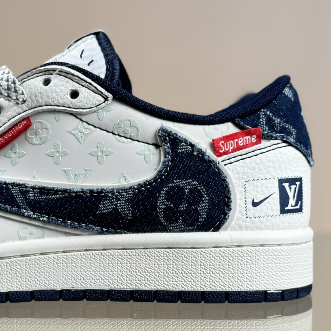 Travis Scott x Nike Air Jordan 1 Low x Louis Vuitton Air Jordan 1 Low 反转白蓝小勾满天星倒钩纯原版本 CX5050-Y16