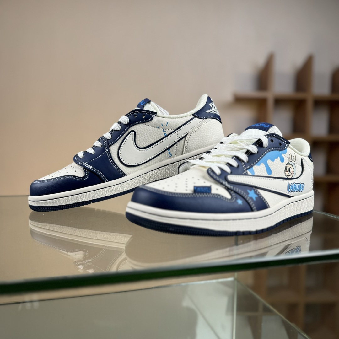 Travis Scott x Nike Air Jordan 1 Low x LABUBU Air Jordan 1 Low 反转蓝白倒钩 DZ5899-017