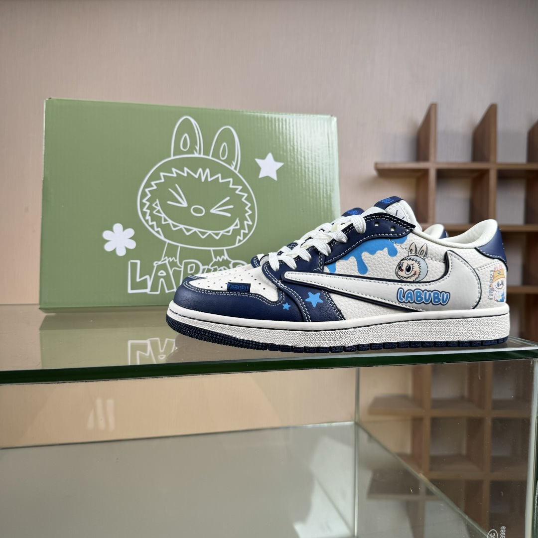 Travis Scott x Nike Air Jordan 1 Low x LABUBU Air Jordan 1 Low 反转蓝白倒钩 DZ5899-017