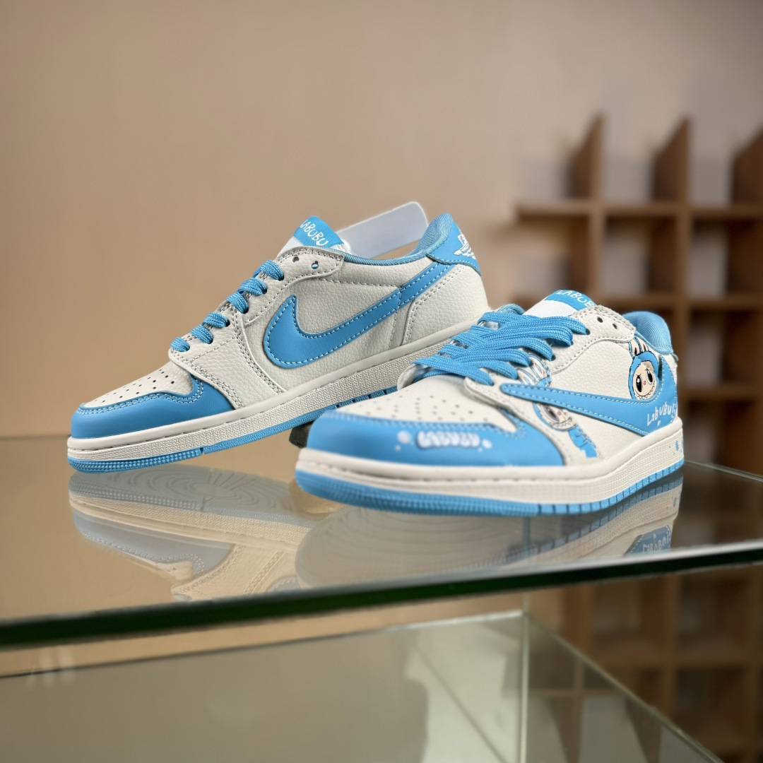 Travis Scott x Nike Air Jordan 1 Low x LABUBU Air Jordan 1 Low 反转蓝白倒钩 JW1188-165