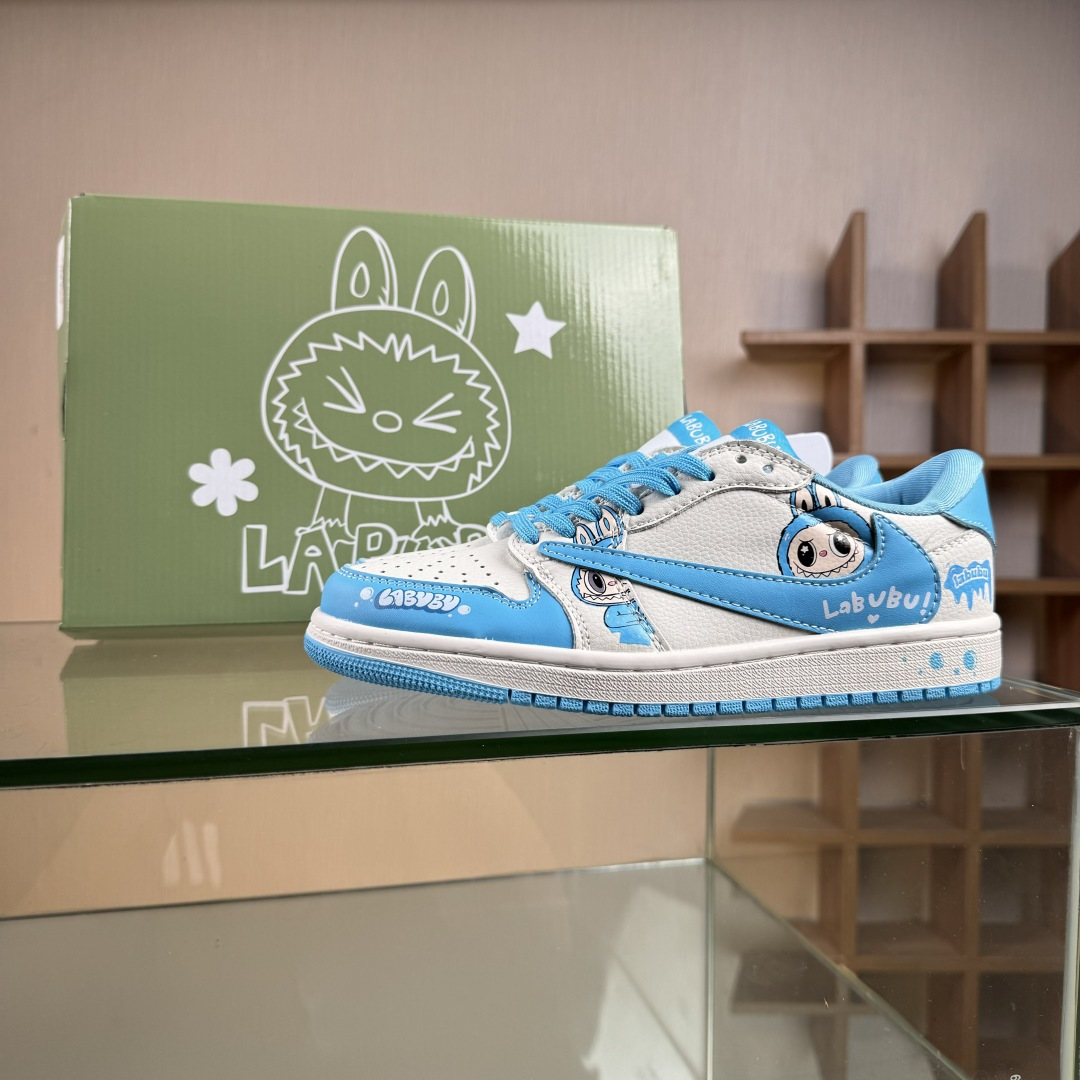 Travis Scott x Nike Air Jordan 1 Low x LABUBU Air Jordan 1 Low 反转蓝白倒钩 JW1188-165