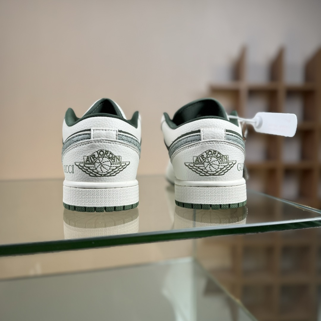 Air Jordan 1 Retro Low x GUCCI 白绿小勾 QR2025-002