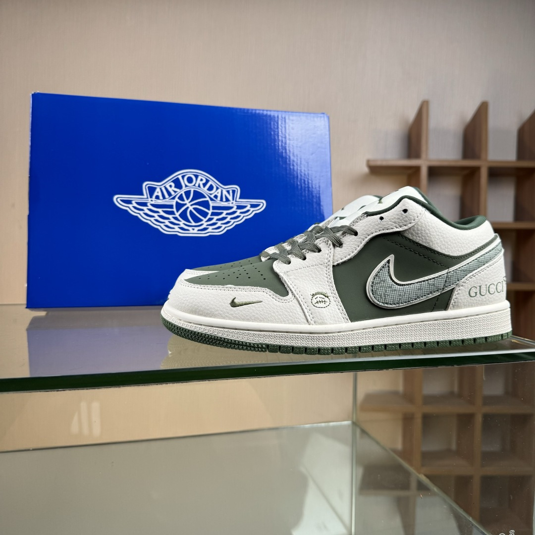 Air Jordan 1 Retro Low x GUCCI 白绿小勾 QR2025-002