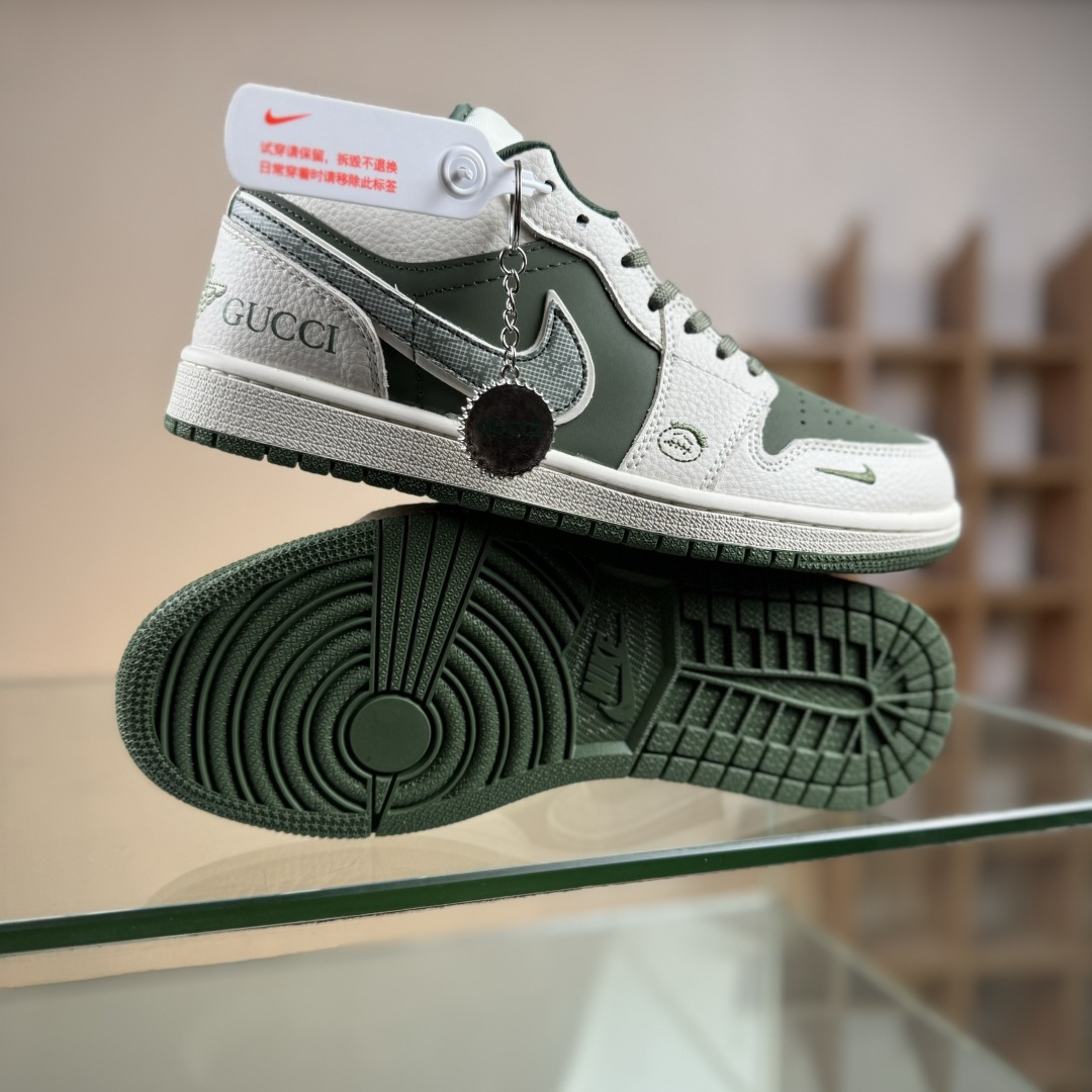 Air Jordan 1 Retro Low x GUCCI 白绿小勾 QR2025-002