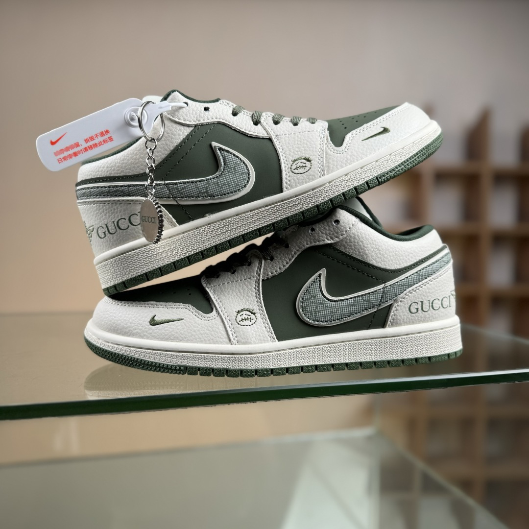 Air Jordan 1 Retro Low x GUCCI 白绿小勾 QR2025-002
