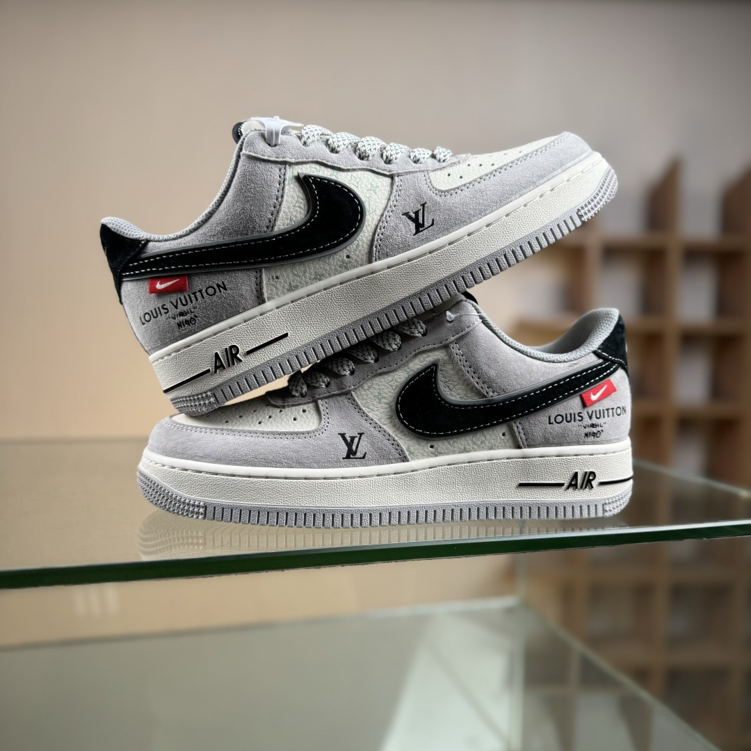 Nike Air Force 1'07 Low LV联名 猪八米灰黑 空军一号低帮休闲板鞋 MZ9588-810
