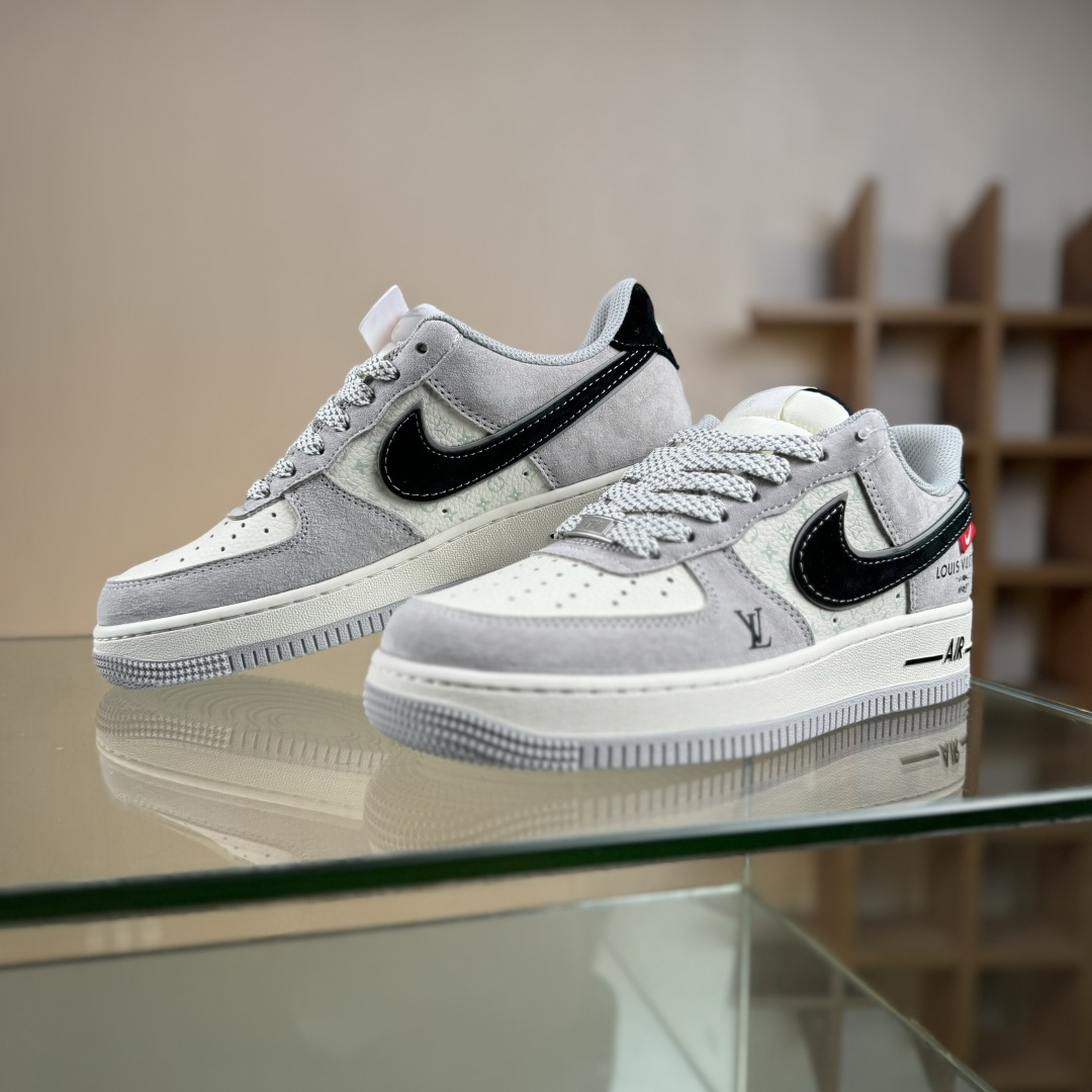 Nike Air Force 1'07 Low LV联名 猪八米灰黑 空军一号低帮休闲板鞋 MZ9588-810