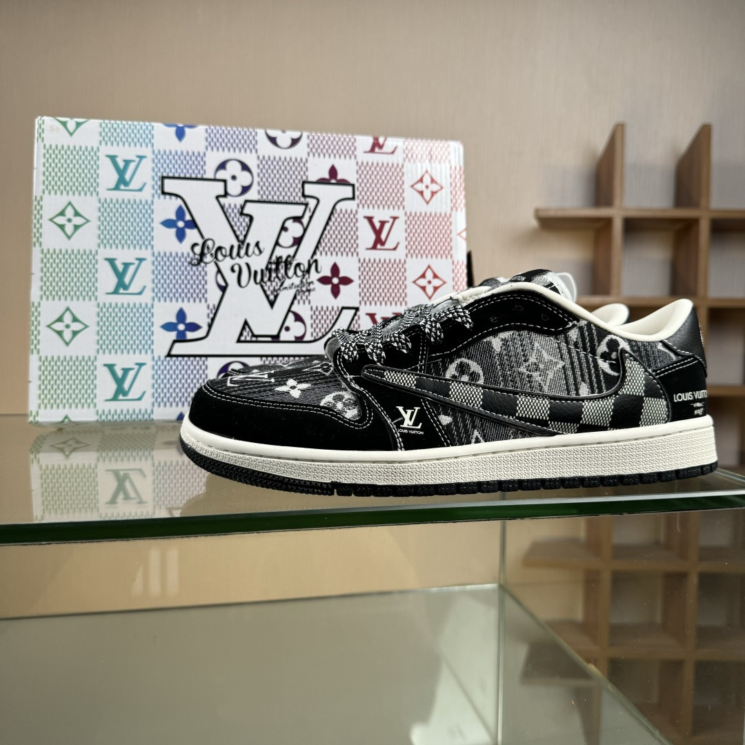 Nike Air Jordan 1 x Travis Scott AJ1倒勾 乔一倒钩 ‘DIY’定制 耐克 低帮文化篮球鞋 XS2025-063