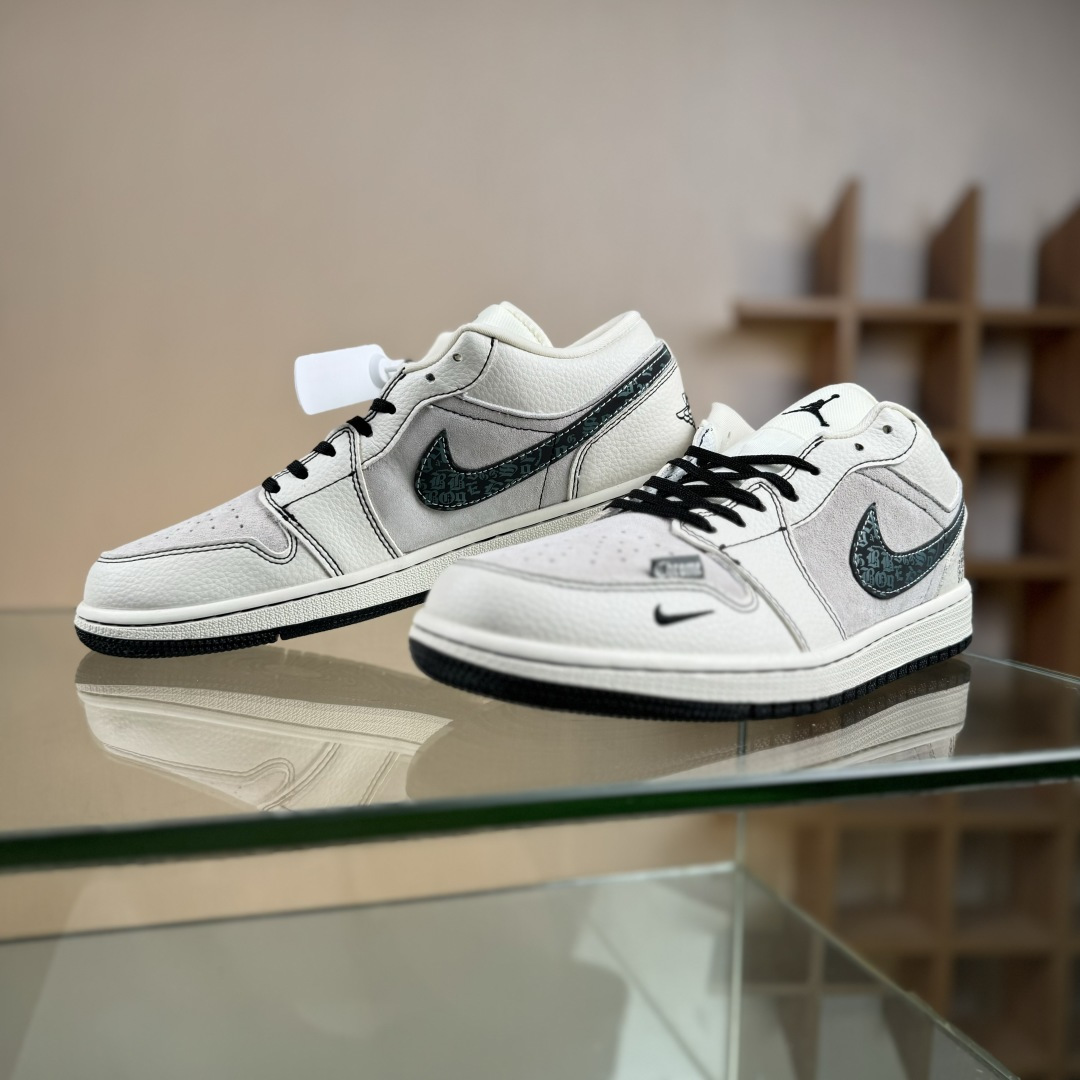 Air Jordan 1 Retro Low 十字架 白灰小勾 QR2025-004