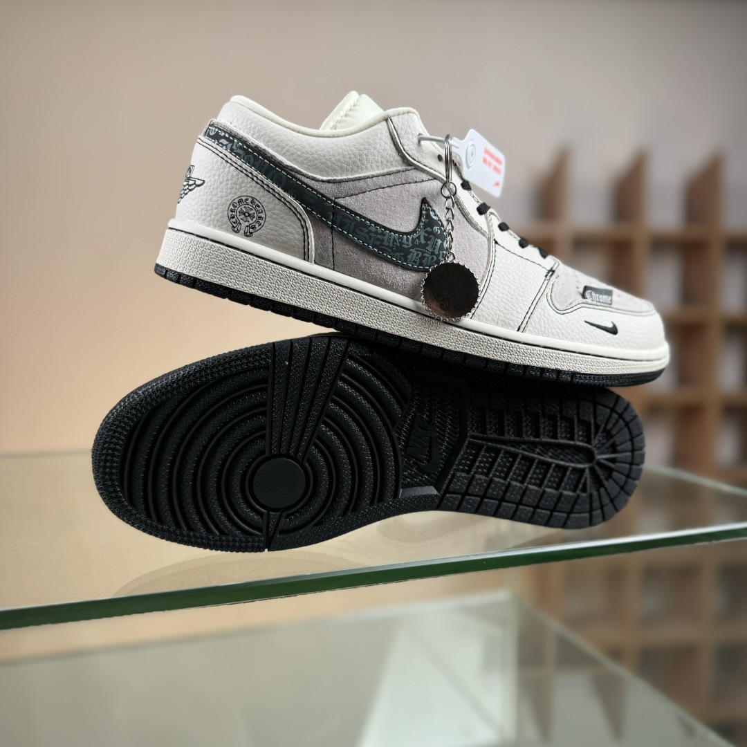 Air Jordan 1 Retro Low 十字架 白灰小勾 QR2025-004