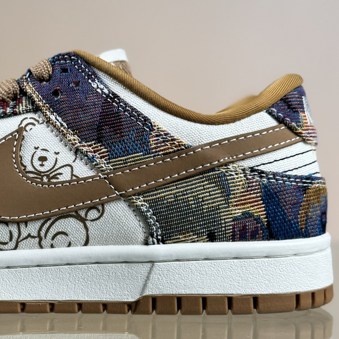 Nike SB Dunk Low 复古织布小熊 高端定制 低帮休闲板鞋 SC0601-459