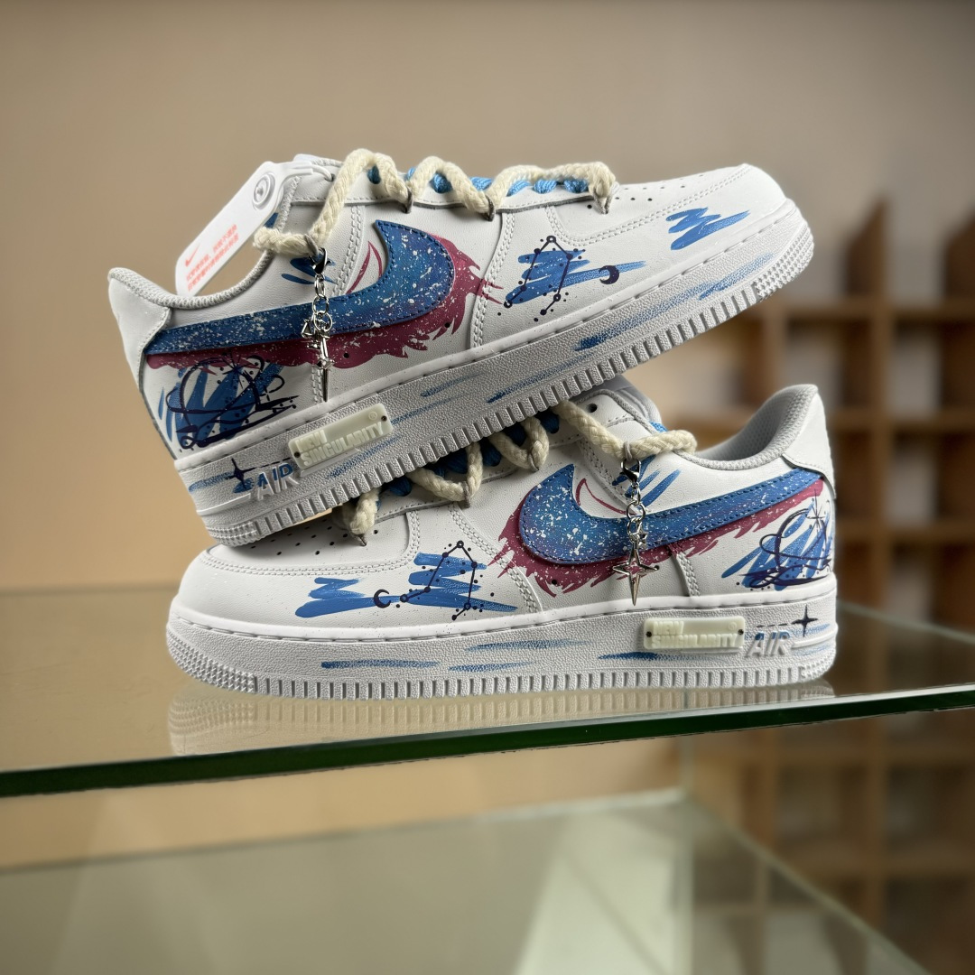 Nike Air Force 1'07 Low ”Libra” 手绘涂鸦十二星座系列 天秤座 空军一号低帮休闲板鞋