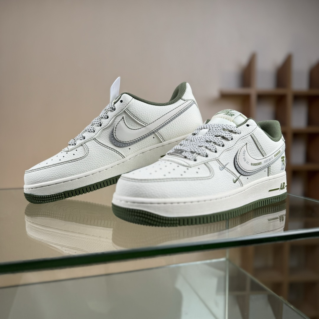 Nike Air Force 1'07 Low 巴宝莉联名 米军绿电绣 空军一号低帮休闲板鞋 JP8028-003