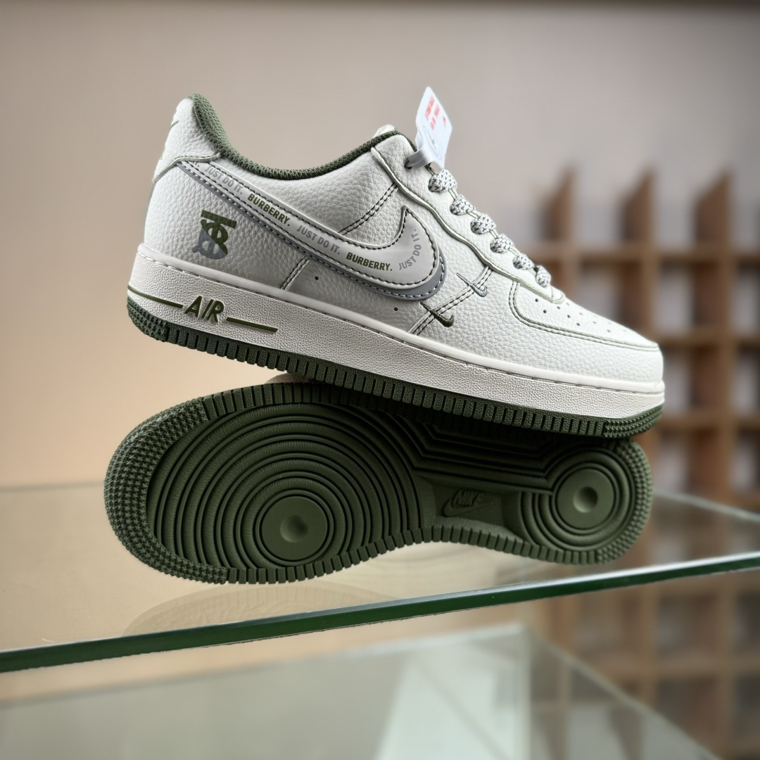 Nike Air Force 1'07 Low 巴宝莉联名 米军绿电绣 空军一号低帮休闲板鞋 JP8028-003