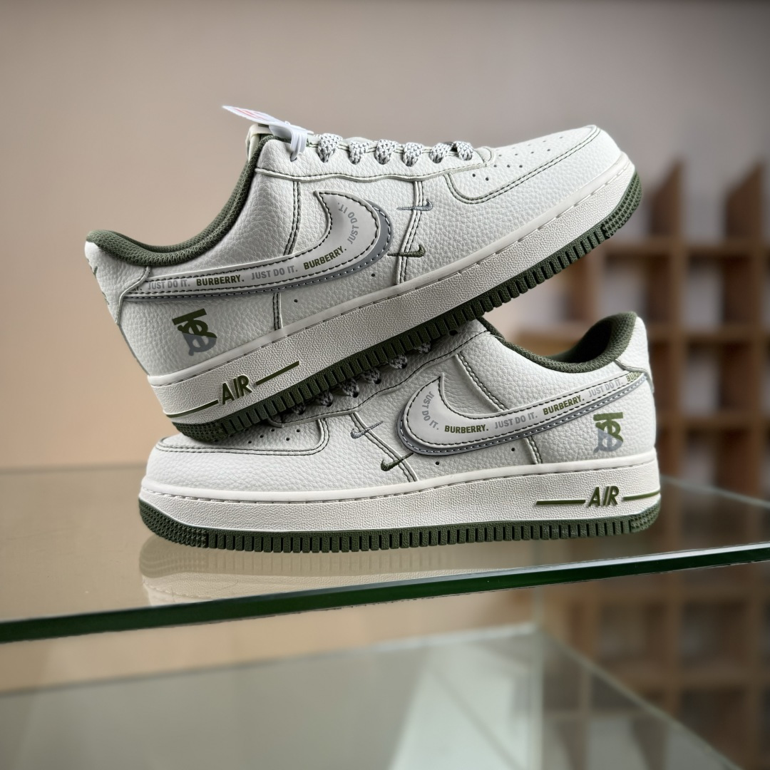 Nike Air Force 1'07 Low 巴宝莉联名 米军绿电绣 空军一号低帮休闲板鞋 JP8028-003