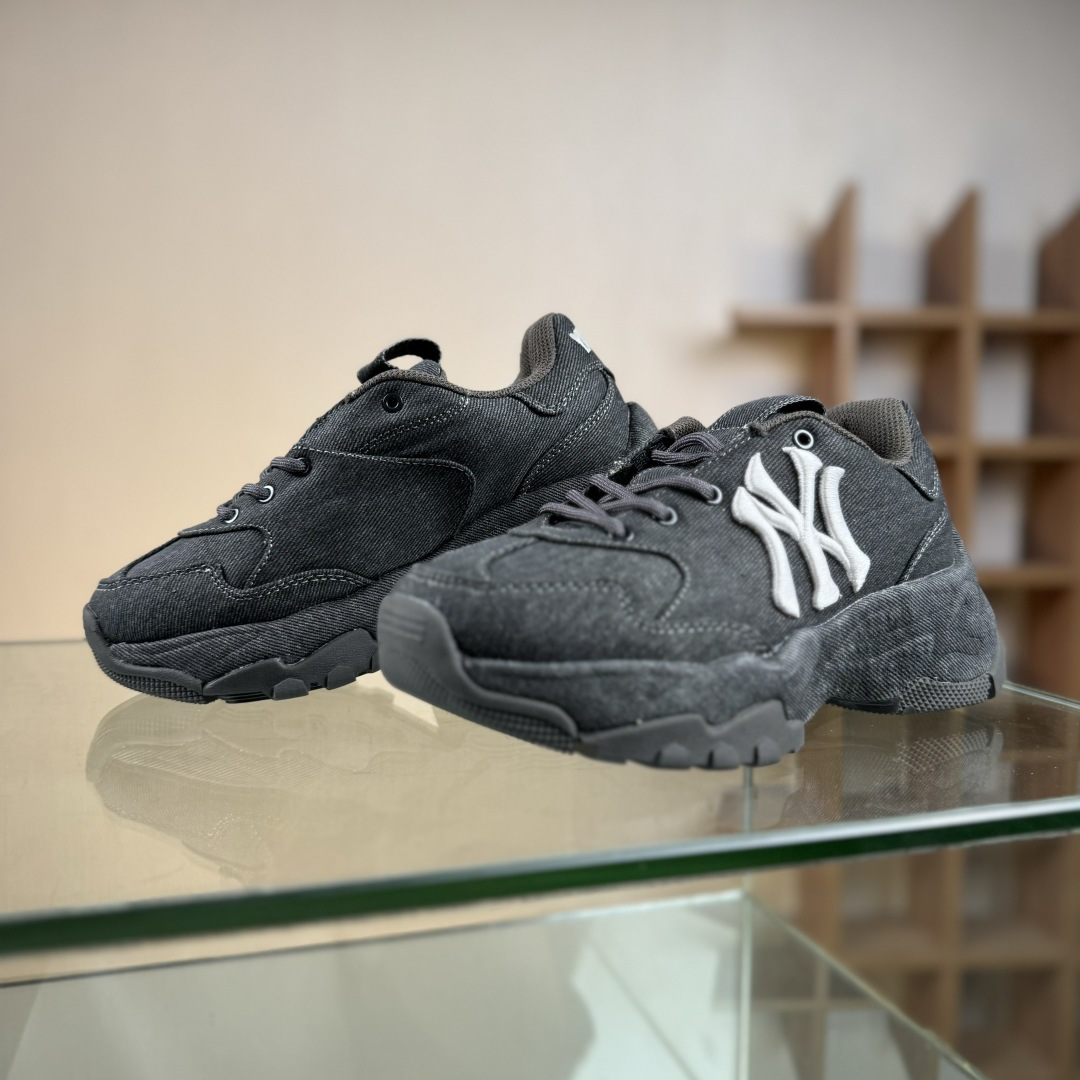 MLB BIGBALL CHUNKY VINTAGE CURSIVE 潮流百搭 厚底增高 牛仔舒适休闲鞋 防滑耐磨 低帮 老爹鞋 3ASHA025N