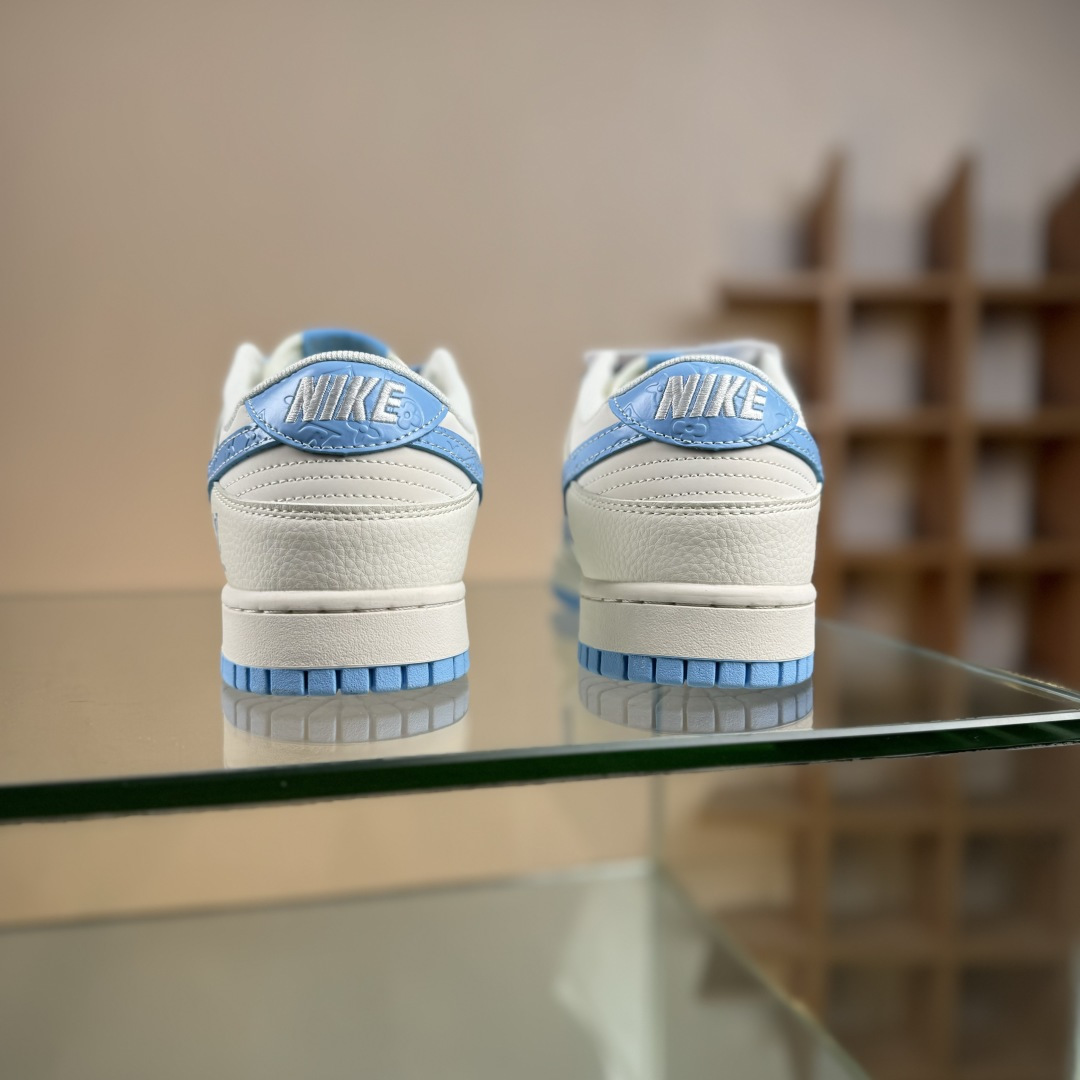 Nike SB Dunk Low LV联名 米白冰蓝印花 周年高端定制 低帮休闲板鞋 JP1628-015