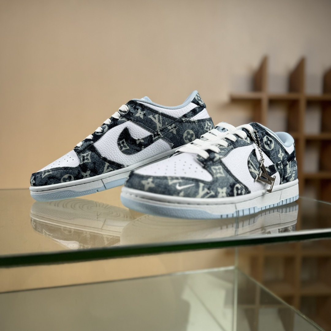 Nike SB Dunk Low LV联名 扎染牛仔 周年高端定制 低帮休闲板鞋 SC0601-475