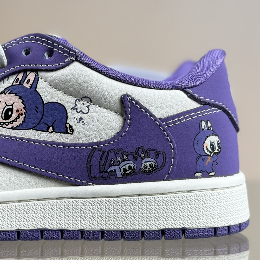 Travis Scott x Nike Air Jordan 1 Low x LABUBU Air Jordan 1 Low 反转紫白倒钩 DD7866-113