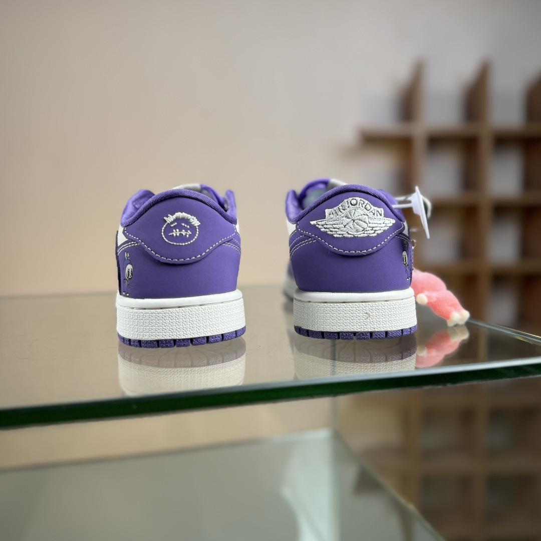 Travis Scott x Nike Air Jordan 1 Low x LABUBU Air Jordan 1 Low 反转紫白倒钩 DD7866-113