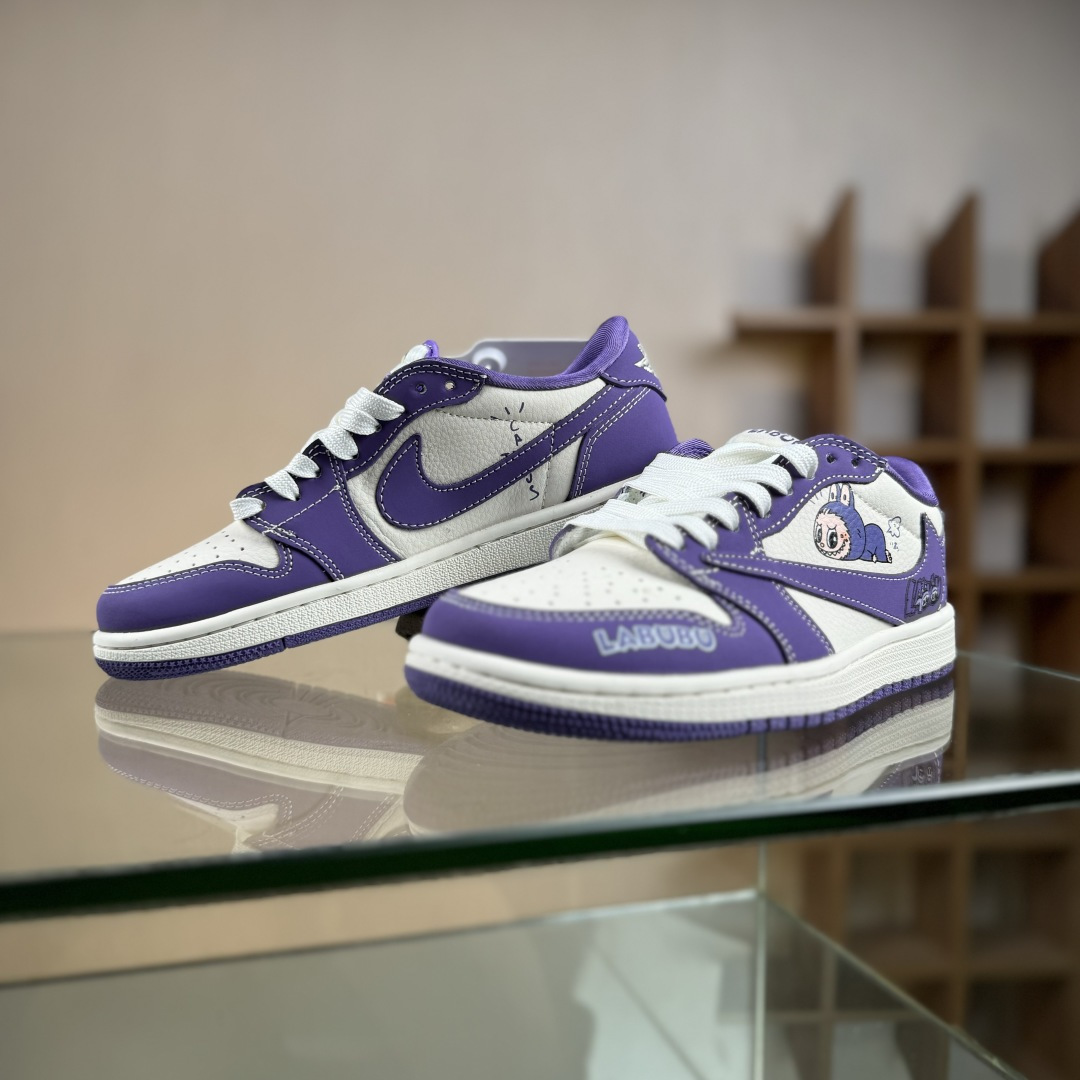 Travis Scott x Nike Air Jordan 1 Low x LABUBU Air Jordan 1 Low 反转紫白倒钩 DD7866-113