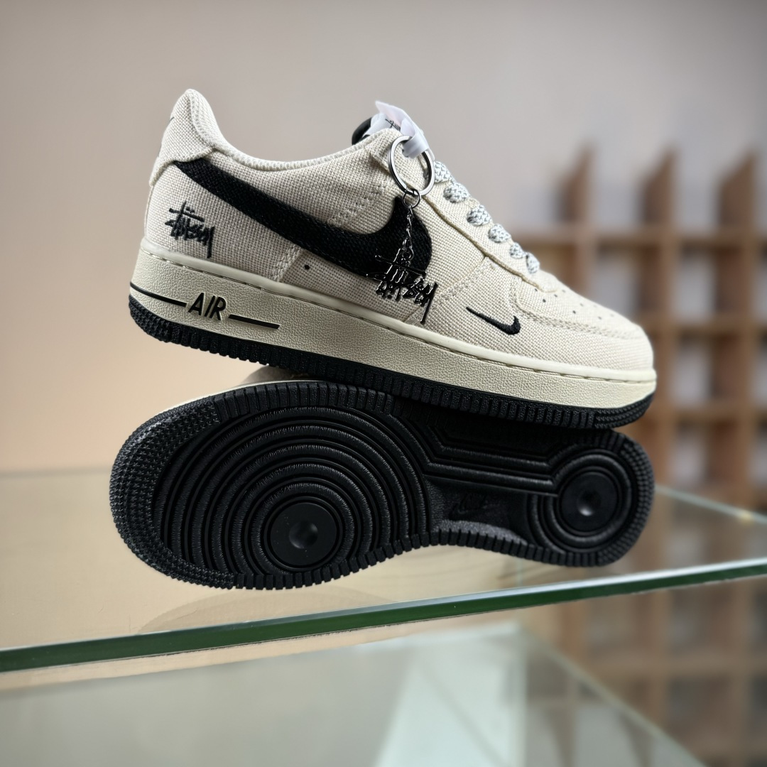 Nike Air Force 1'07 Low 斯图西联名 米黑帆布 空军一号低帮休闲板鞋 XX3168-155