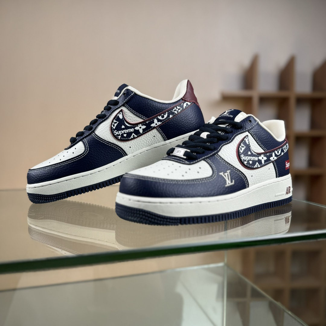 Nike Air Force 1'07 Low Sup三方联名 白蓝酒红 空军一号低帮休闲板鞋 YF9511-801