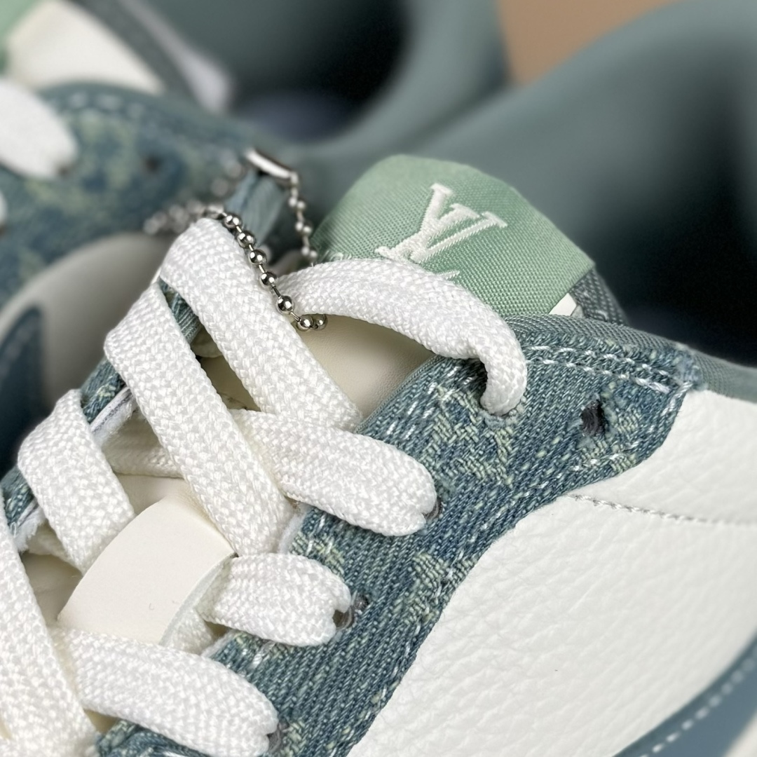 Travis Scott x Fragment Design x Air Jordan 1 Low OG SP AJ1 乔1 LV联名 青色牛仔 低帮文化休闲板鞋 SC0601-057