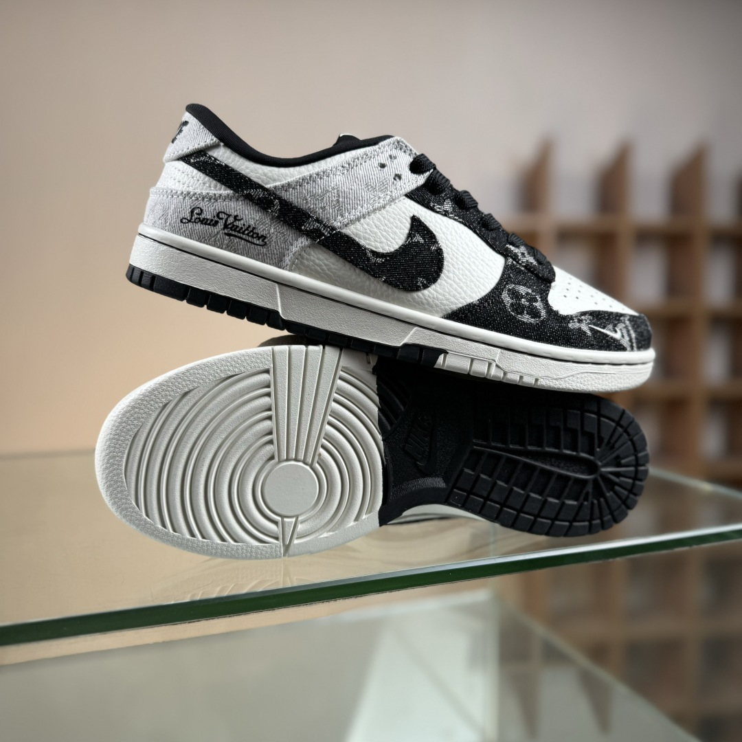 Nike SB Dunk Low LV联名 黑灰牛仔 高端定制 低帮休闲板鞋 SC0601-473