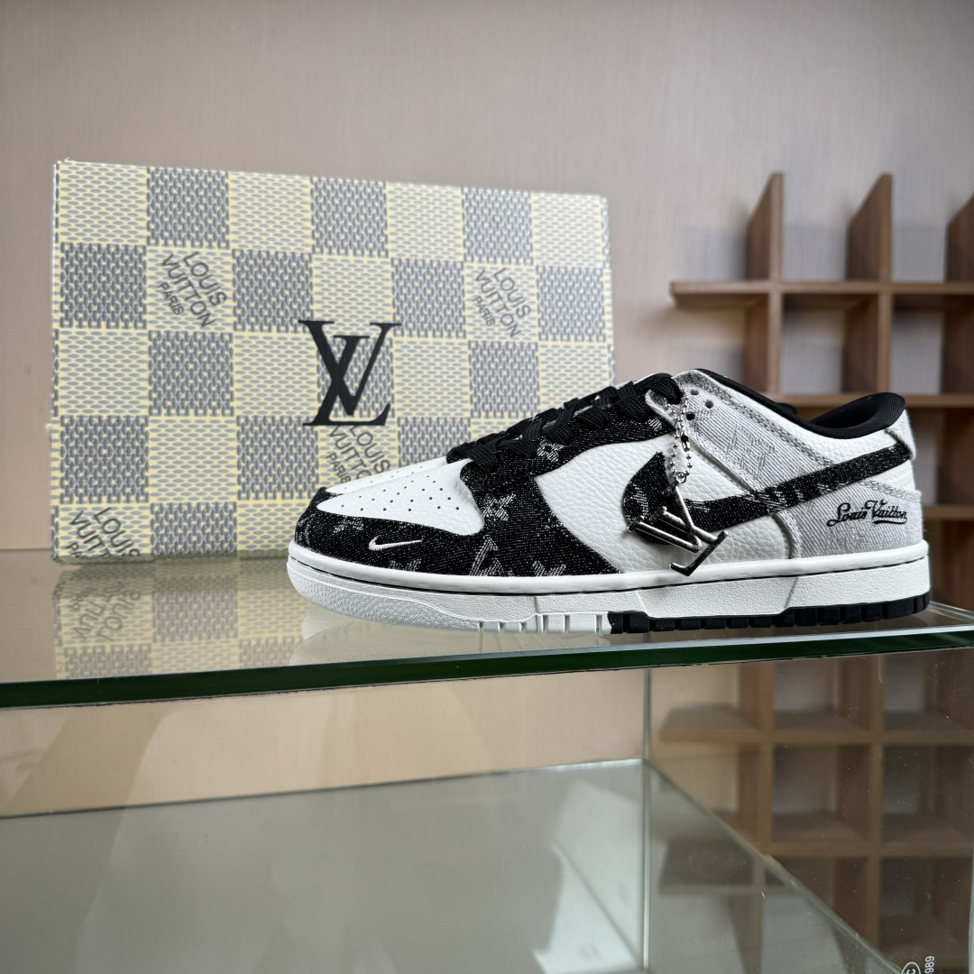 Nike SB Dunk Low LV联名 黑灰牛仔 高端定制 低帮休闲板鞋 SC0601-473