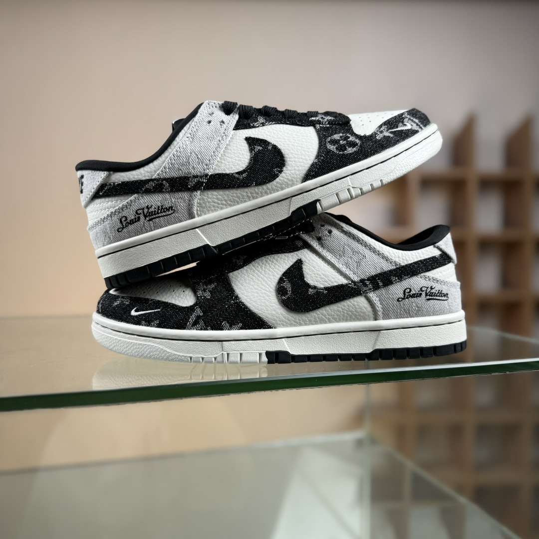 Nike SB Dunk Low LV联名 黑灰牛仔 高端定制 低帮休闲板鞋 SC0601-473