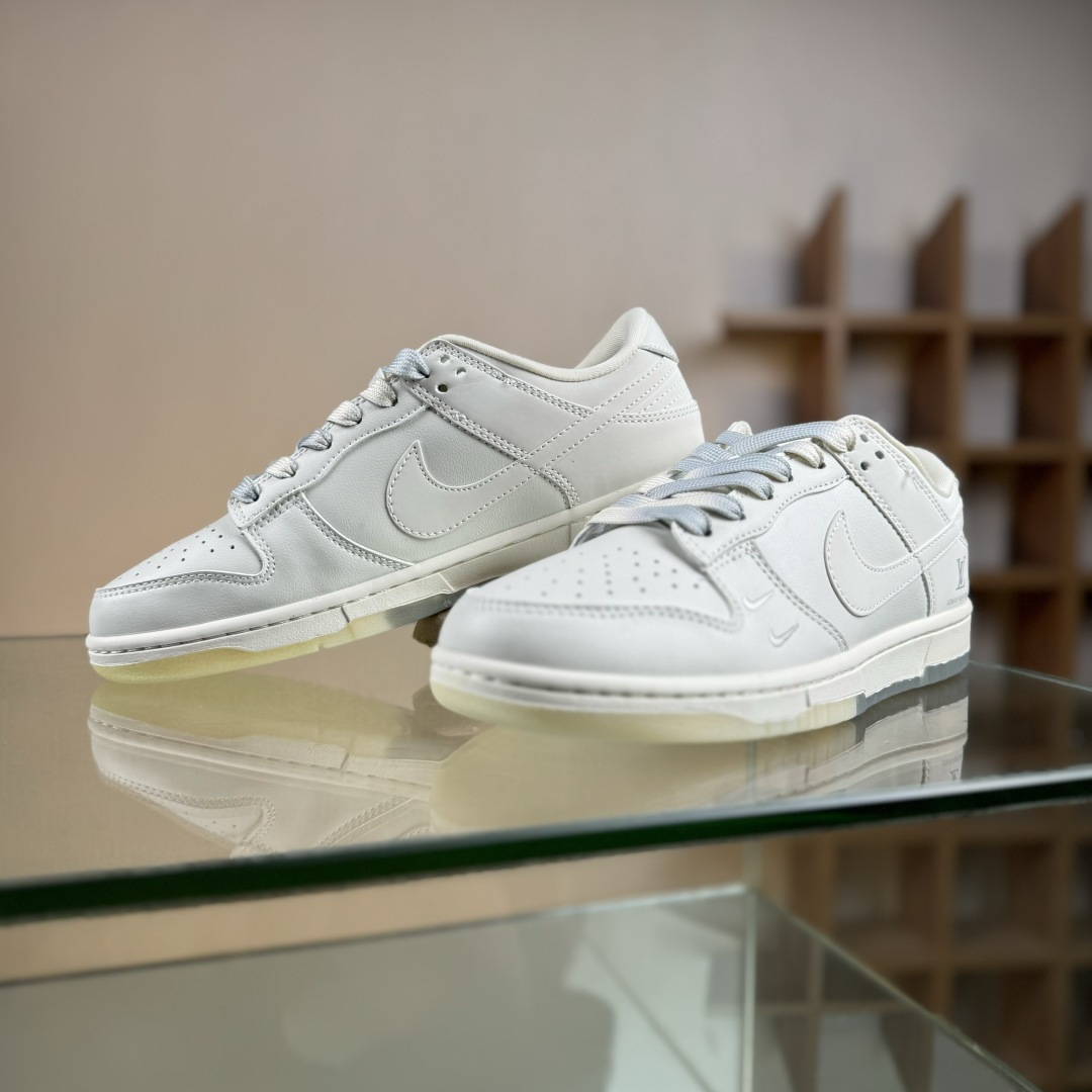 Nike SB Dunk Low LV联名 米灰双勾水晶底 周年高端定制 低帮休闲板鞋 XX3168-190
