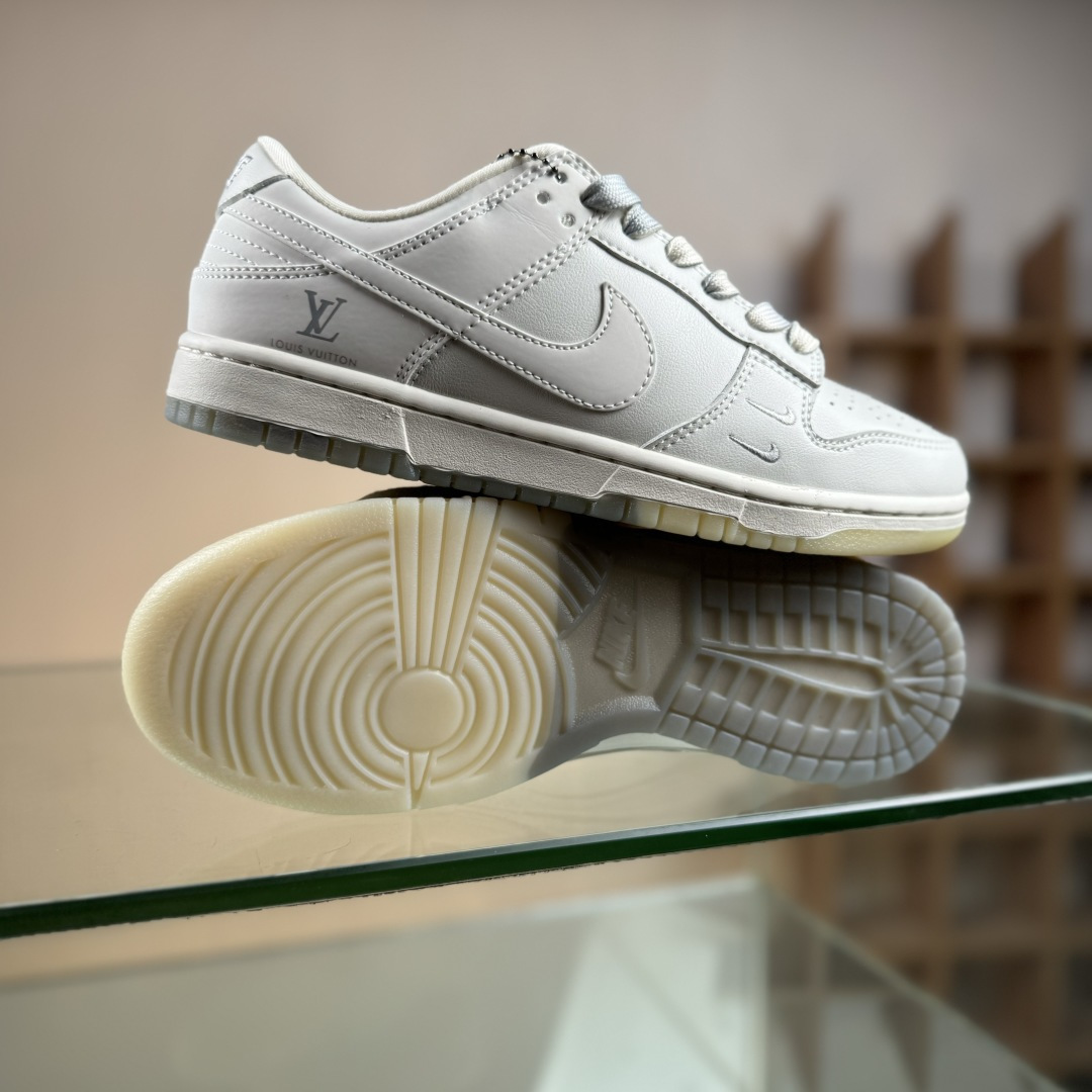 Nike SB Dunk Low LV联名 米灰双勾水晶底 周年高端定制 低帮休闲板鞋 XX3168-190