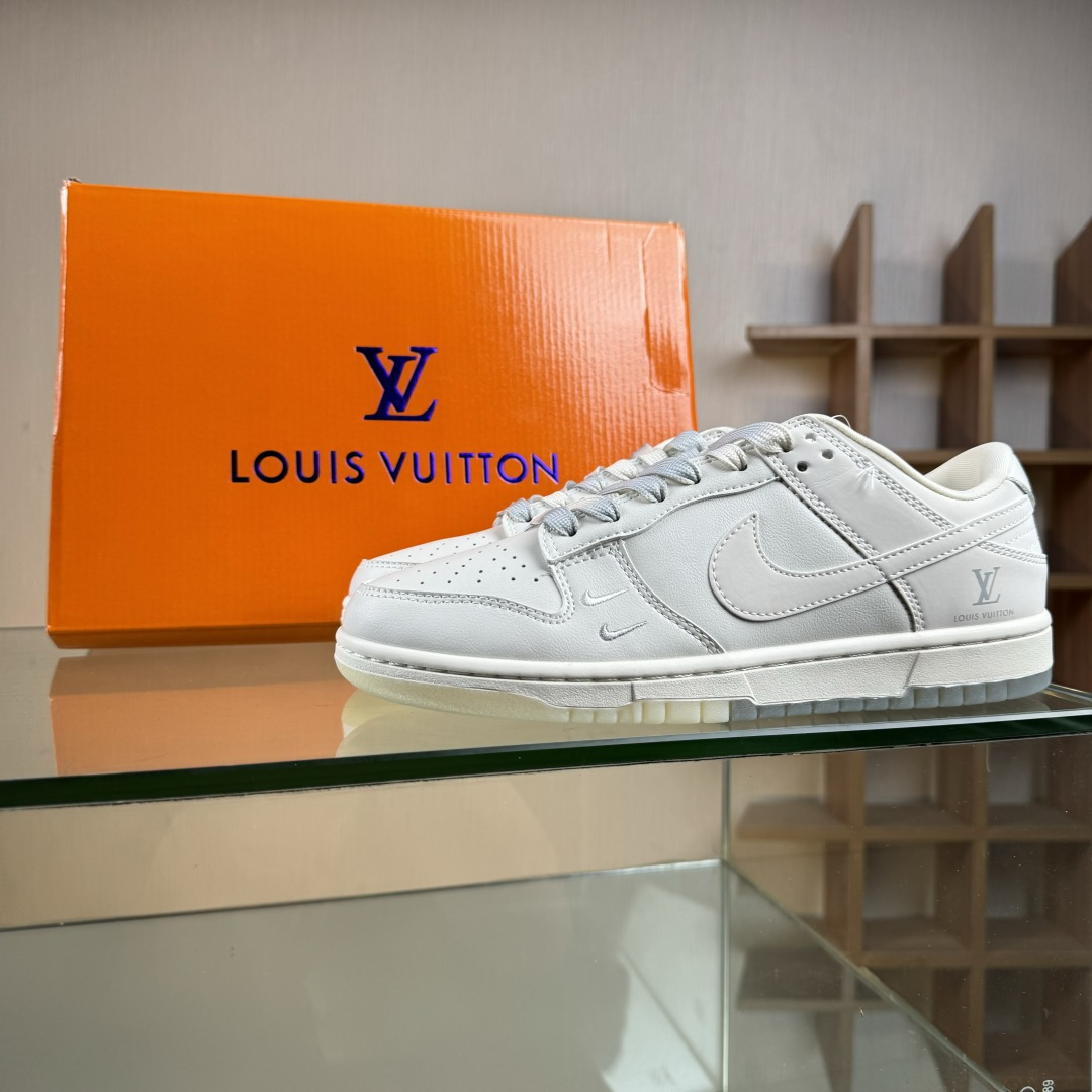 Nike SB Dunk Low LV联名 米灰双勾水晶底 周年高端定制 低帮休闲板鞋 XX3168-190