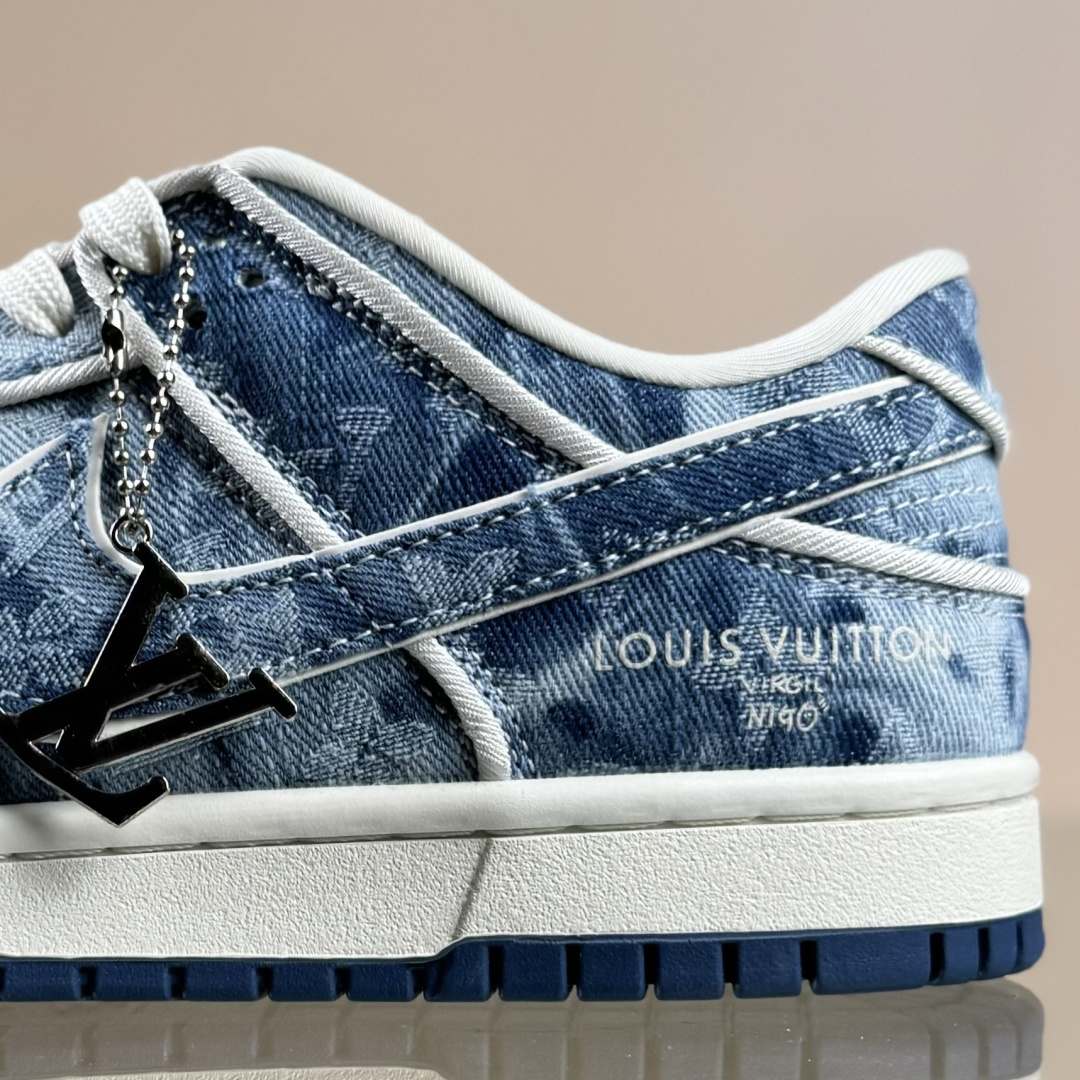 Nike SB Dunk Low LV联名 淡蓝牛仔 周年高端定制 低帮休闲板鞋 SC0601-468