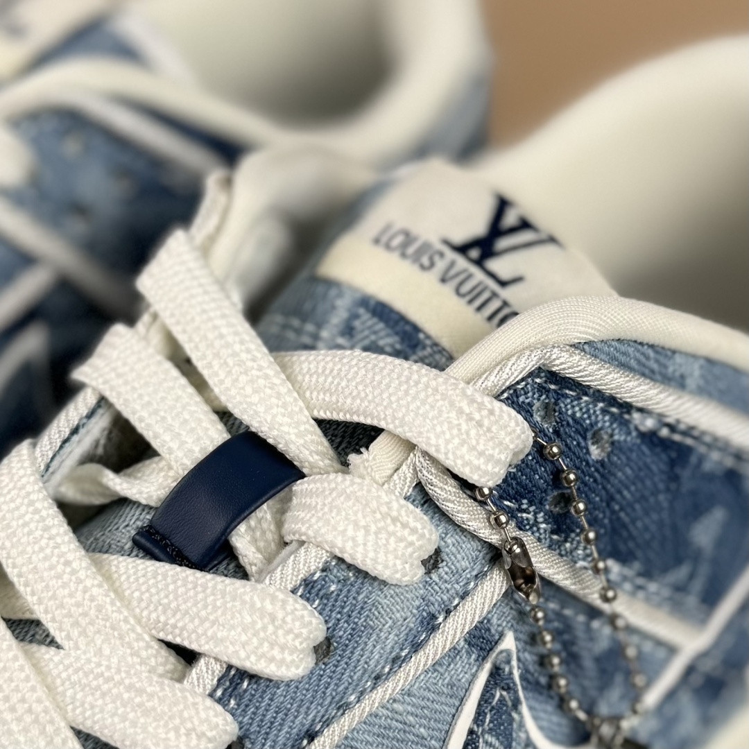 Nike SB Dunk Low LV联名 淡蓝牛仔 周年高端定制 低帮休闲板鞋 SC0601-468