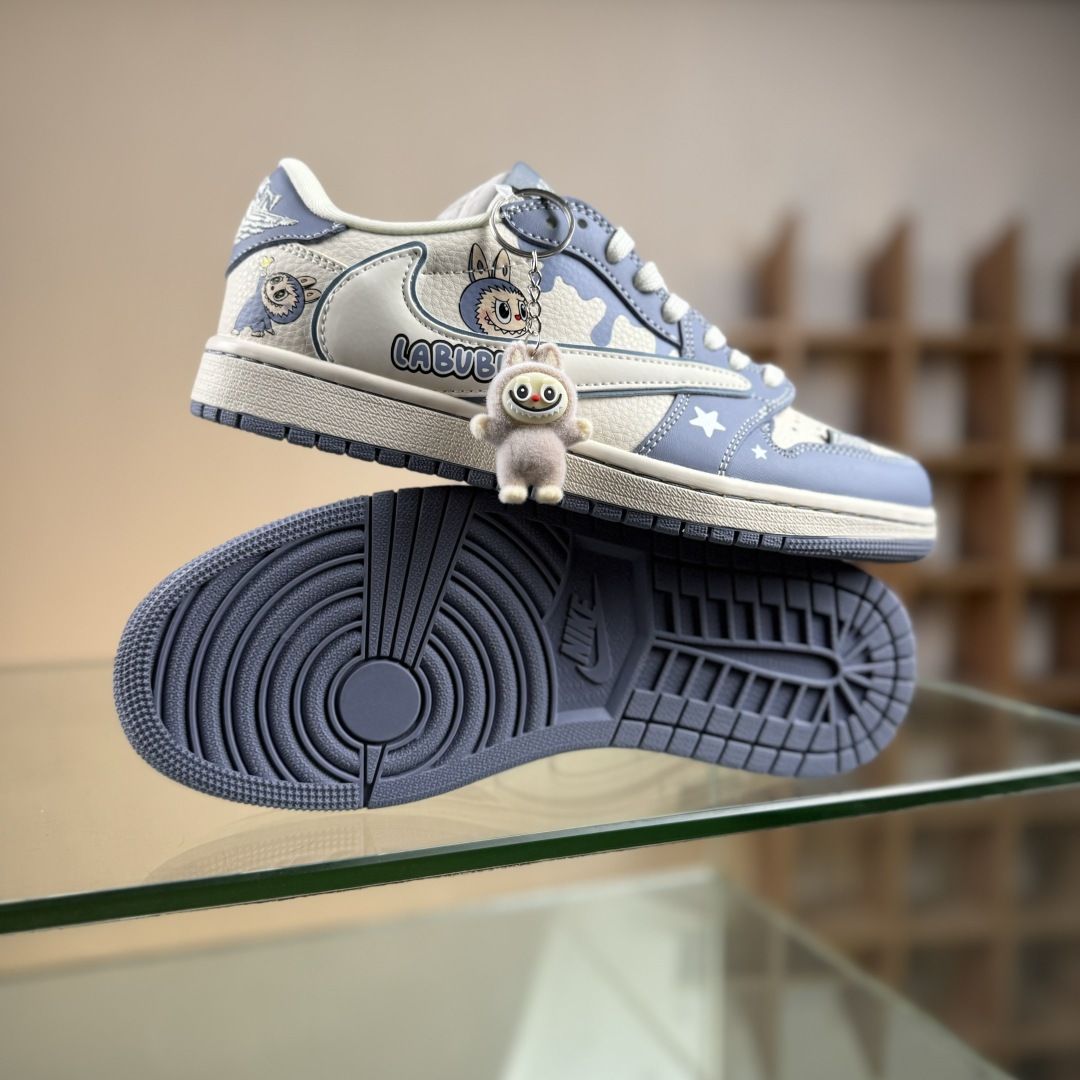 Nike Air Jordan 1 x Travis Scott AJ1倒勾 乔一倒钩 ‘DIY’定制 耐克 低帮文化篮球鞋 DZ5899-018