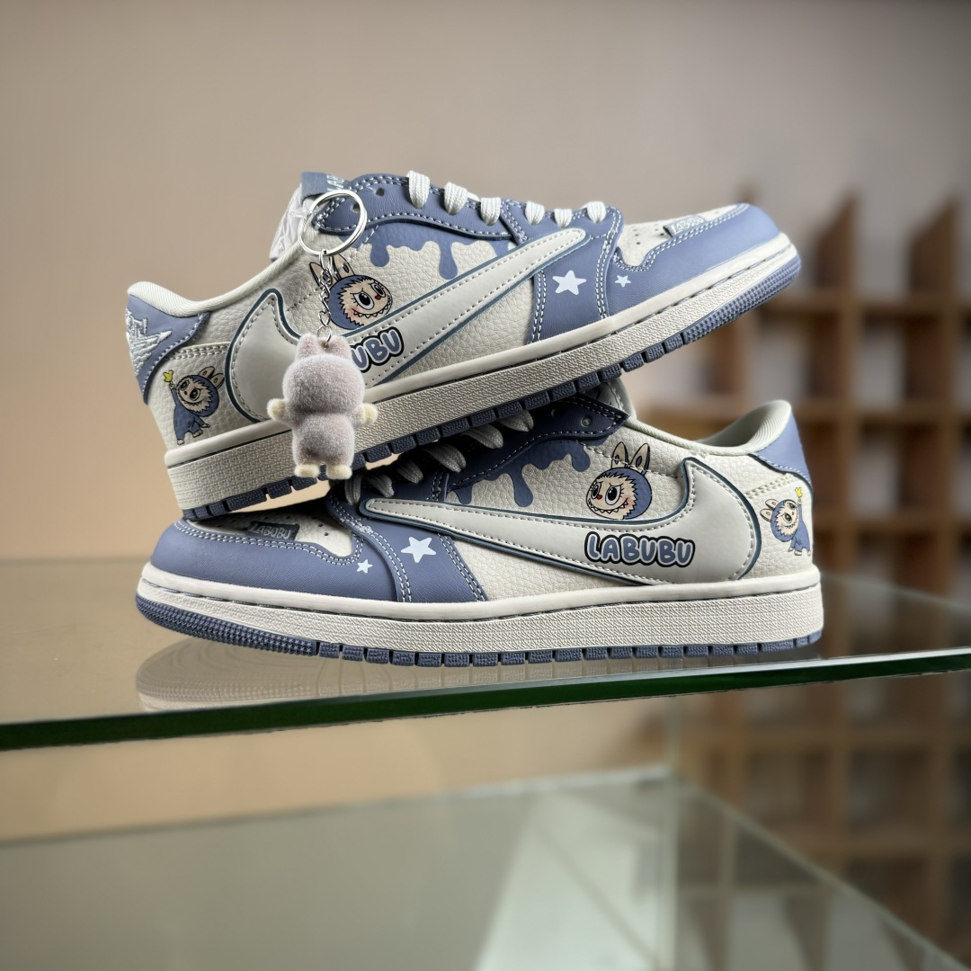 Nike Air Jordan 1 x Travis Scott AJ1倒勾 乔一倒钩 ‘DIY’定制 耐克 低帮文化篮球鞋 DZ5899-018