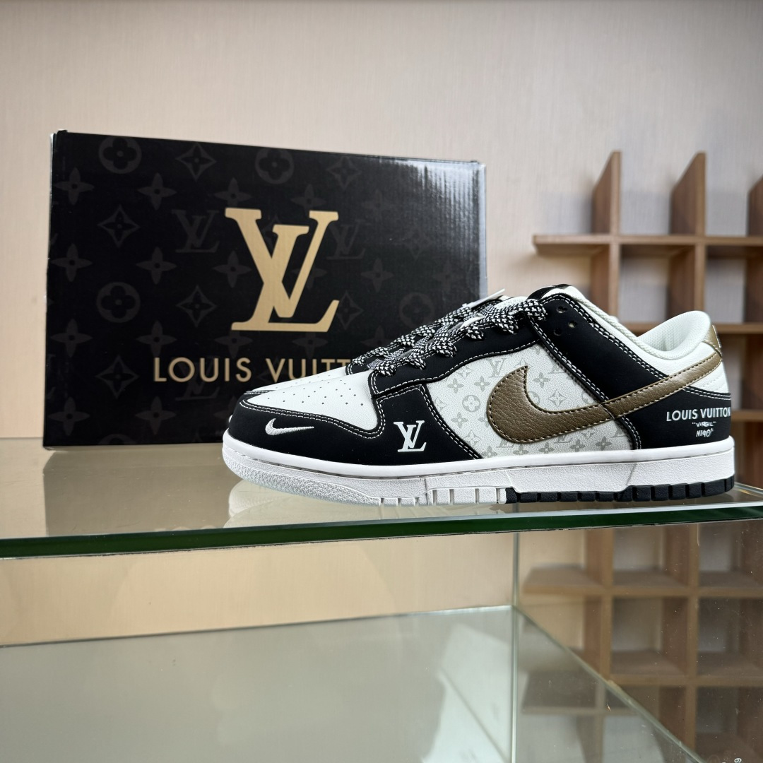 Nike SB Dunk Low x Louis Vuitton 黑白小勾满天星 CS1688-130