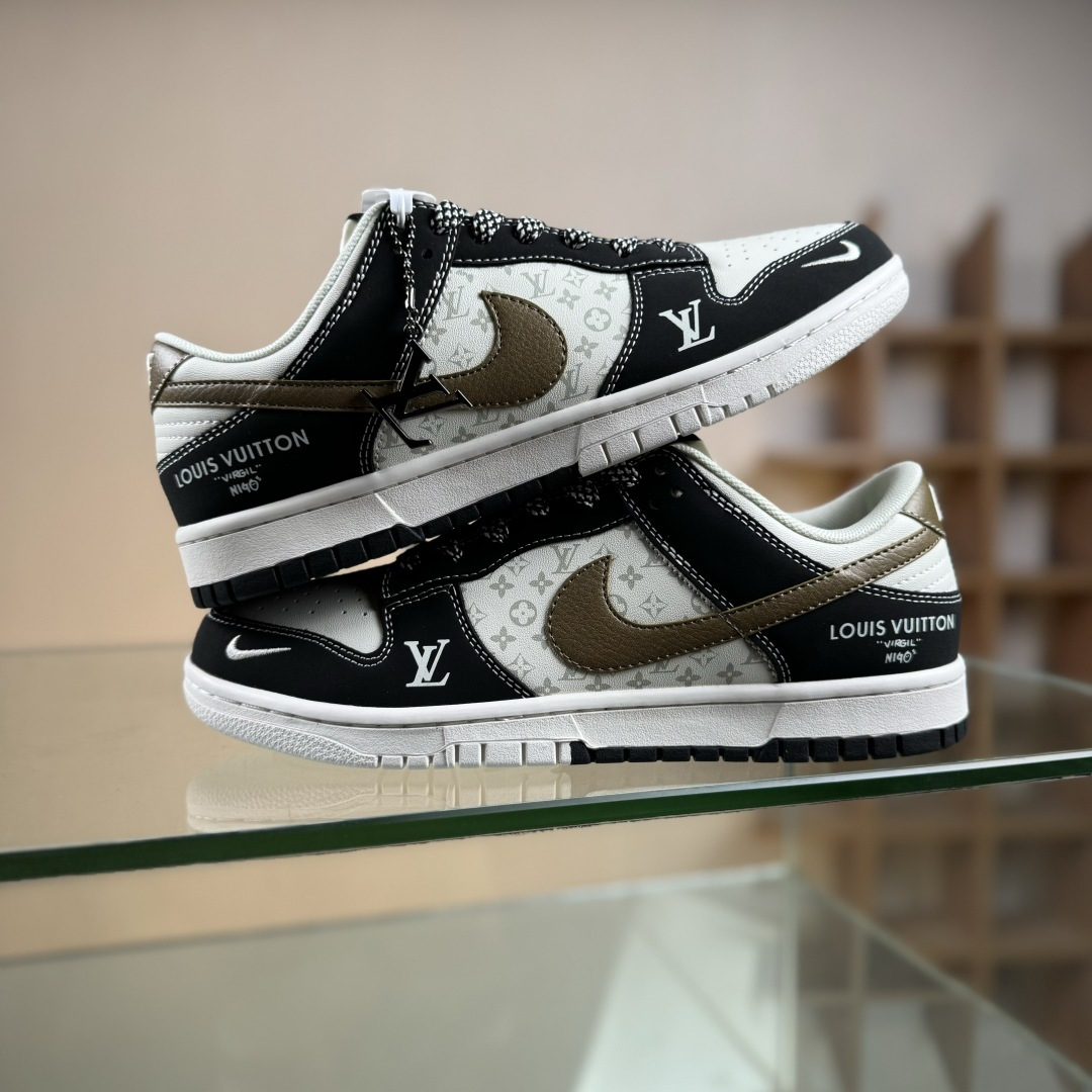 Nike SB Dunk Low x Louis Vuitton 黑白小勾满天星 CS1688-130