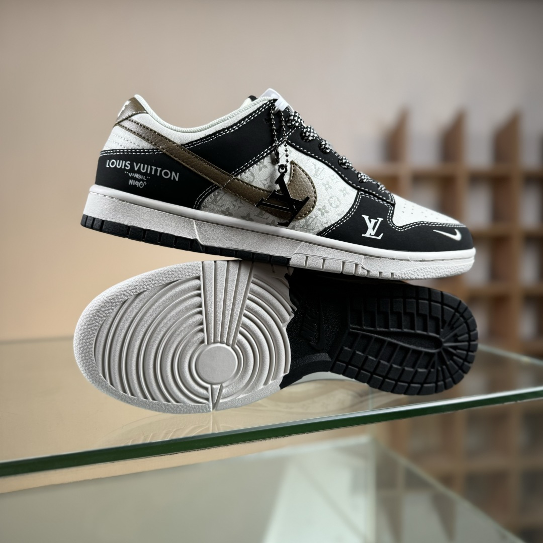 Nike SB Dunk Low x Louis Vuitton 黑白小勾满天星 CS1688-130