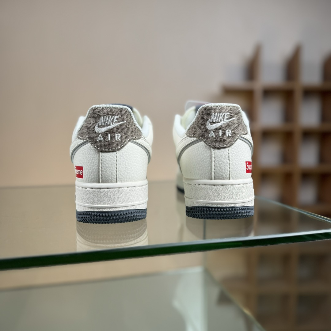 Nike Air Force 1'07 Low Supreme联名 米灰帆布 空军一号低帮休闲板鞋 XX3168-210