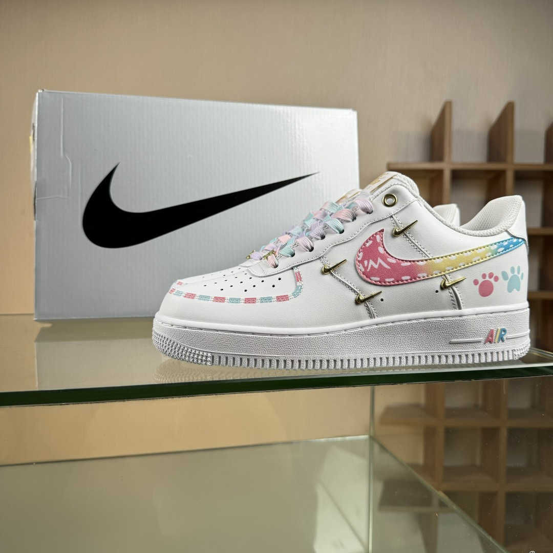Nike Air Force 1'07 Low 四勾彩虹蛋糕 空军一号低帮休闲板鞋 ZH0316-115