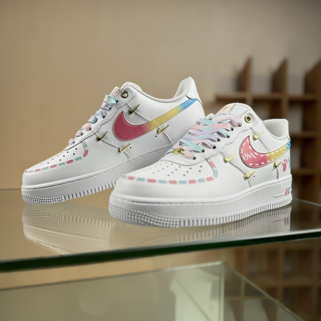 Nike Air Force 1'07 Low 四勾彩虹蛋糕 空军一号低帮休闲板鞋 ZH0316-115